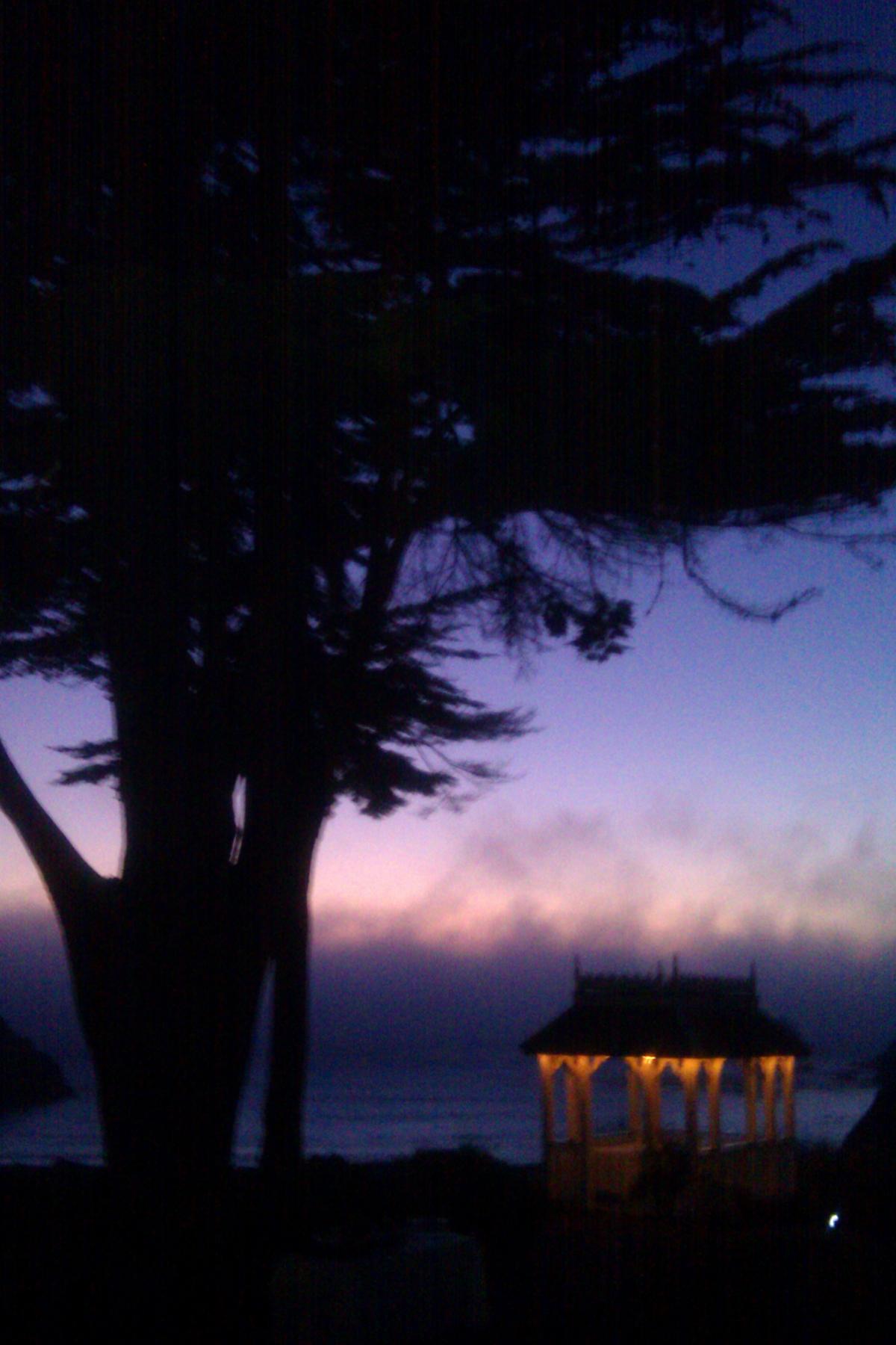 Elk Cove Inn as fog rolls in