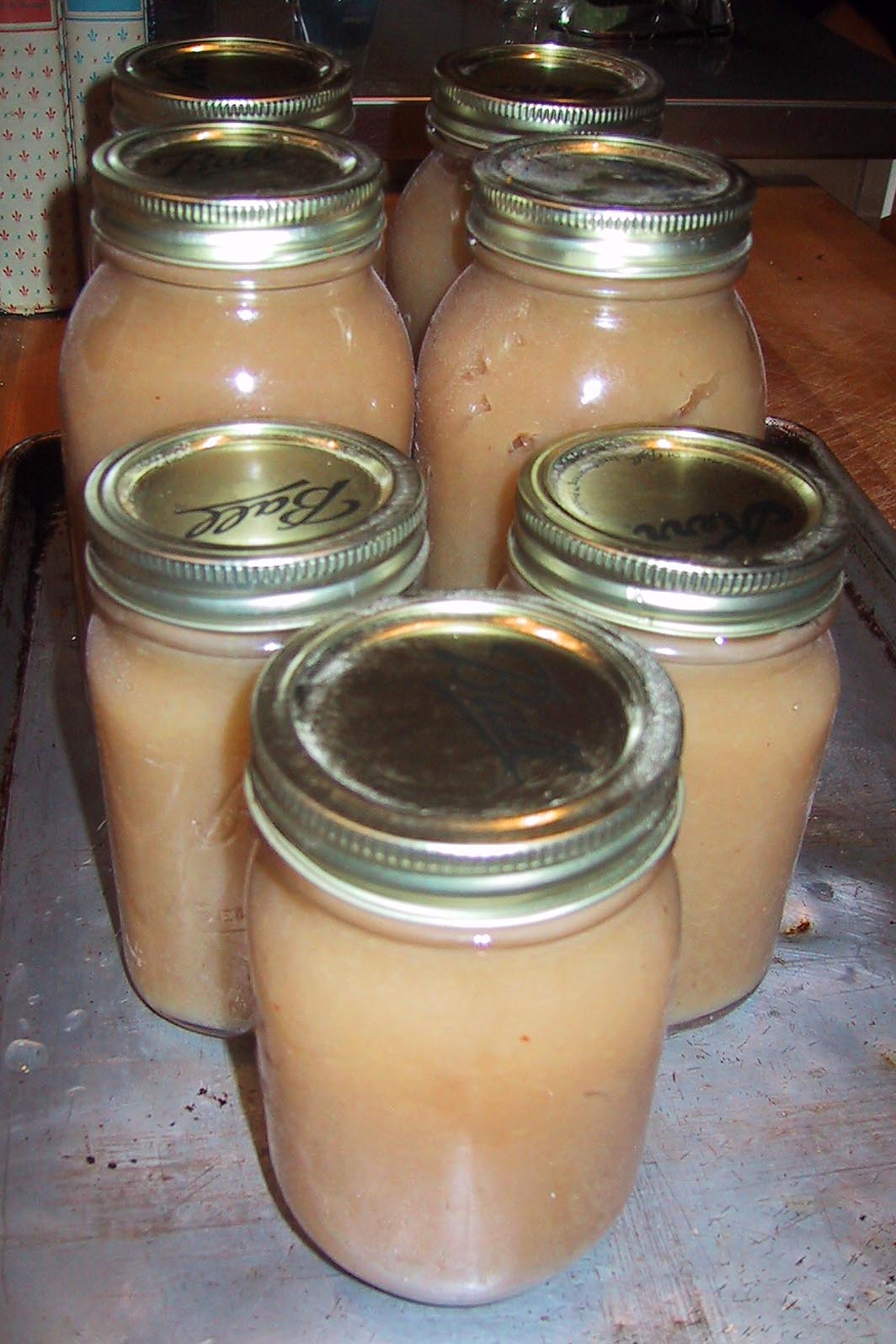 Finished jars of sauce
