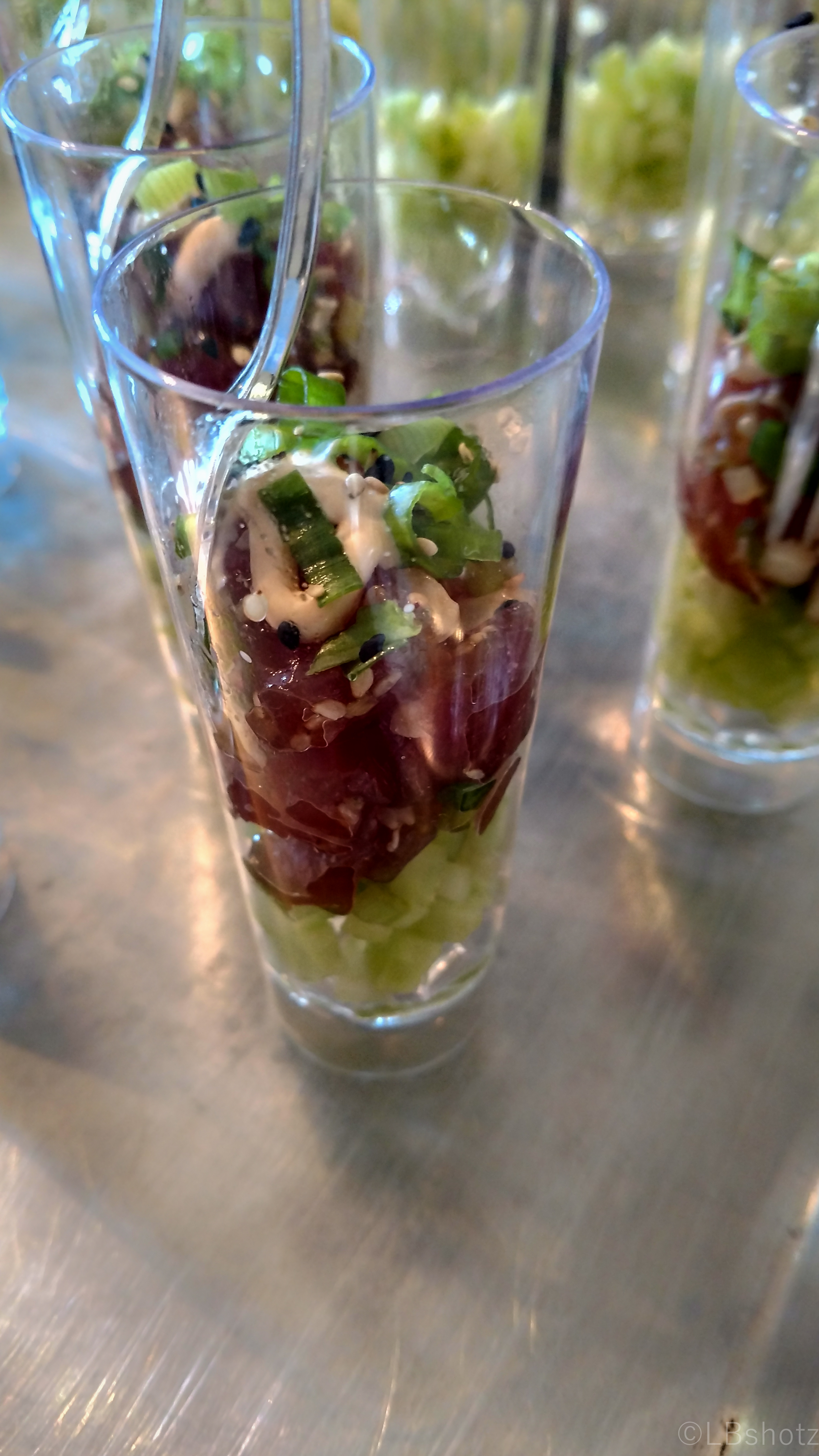 Spice Ahi Tuna Poke Shots